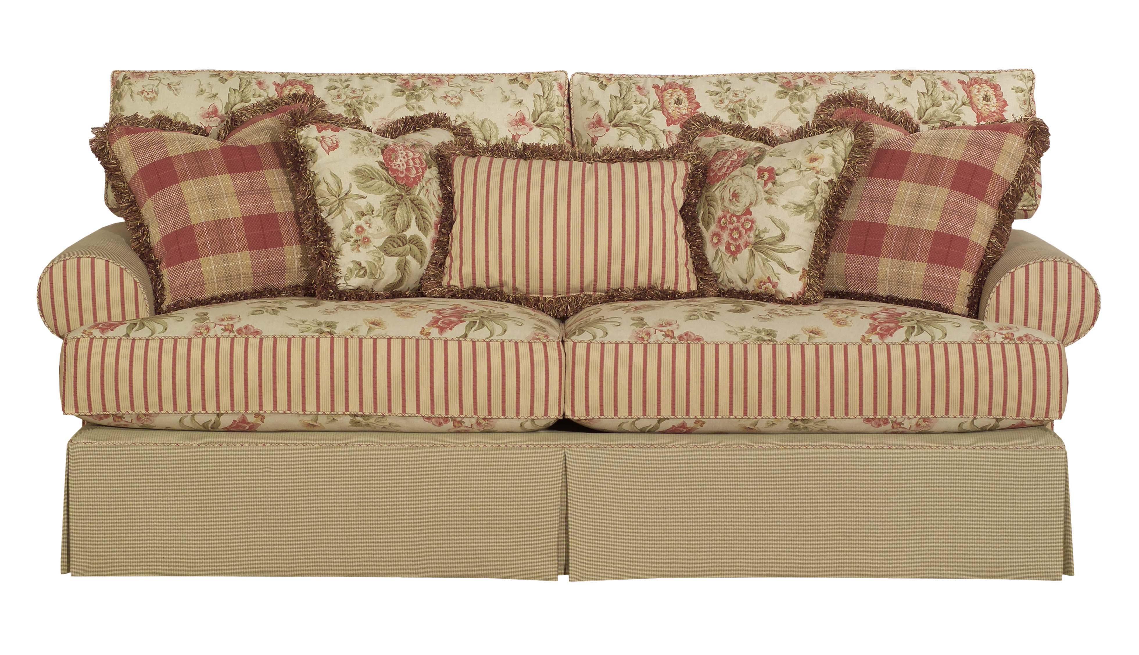 Kincaid Furniture Malibu 80286 Skirted Stationary Sofa Becker Furniture World Sofa